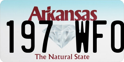 AR license plate 197WFO