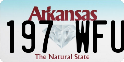 AR license plate 197WFU