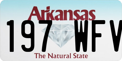 AR license plate 197WFV