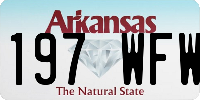 AR license plate 197WFW