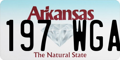 AR license plate 197WGA