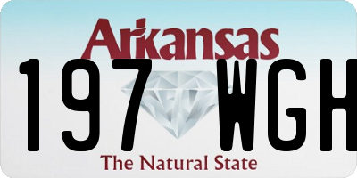 AR license plate 197WGH