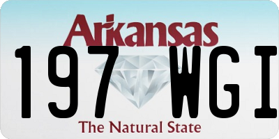 AR license plate 197WGI