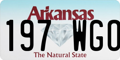 AR license plate 197WGO
