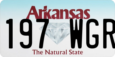 AR license plate 197WGR