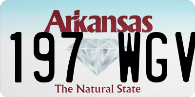 AR license plate 197WGV