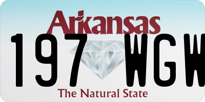 AR license plate 197WGW