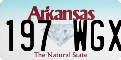 AR license plate 197WGX