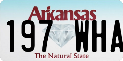 AR license plate 197WHA