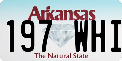 AR license plate 197WHI