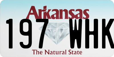 AR license plate 197WHK