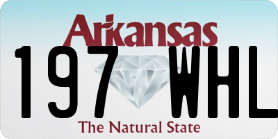 AR license plate 197WHL