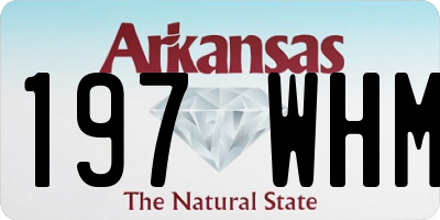 AR license plate 197WHM