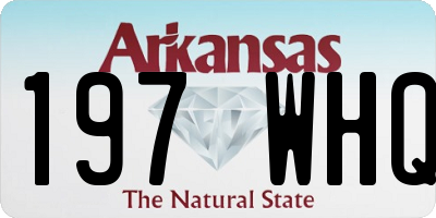 AR license plate 197WHQ