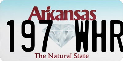 AR license plate 197WHR