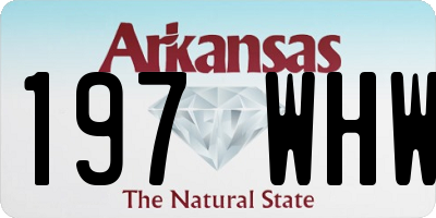 AR license plate 197WHW