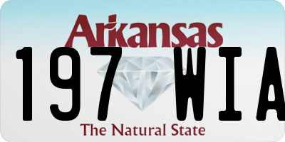 AR license plate 197WIA