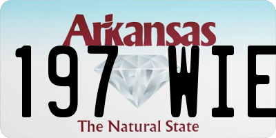 AR license plate 197WIE