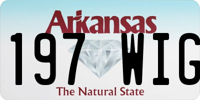 AR license plate 197WIG