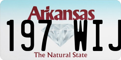 AR license plate 197WIJ