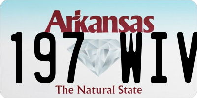 AR license plate 197WIV