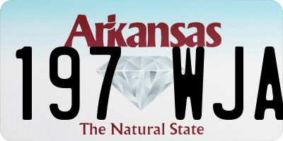 AR license plate 197WJA