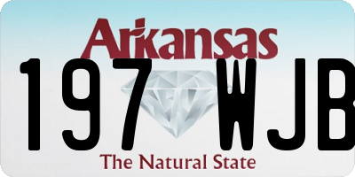 AR license plate 197WJB