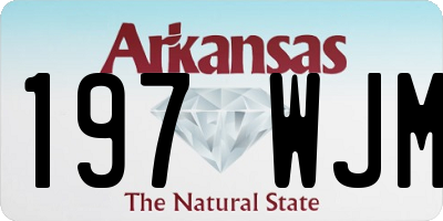 AR license plate 197WJM