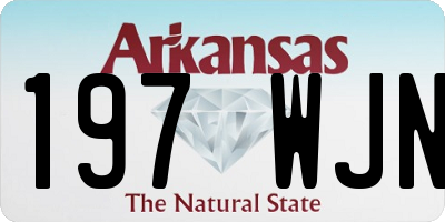 AR license plate 197WJN
