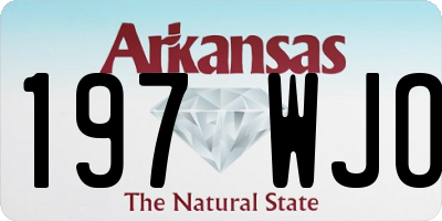 AR license plate 197WJO