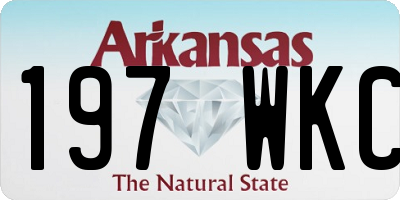 AR license plate 197WKC
