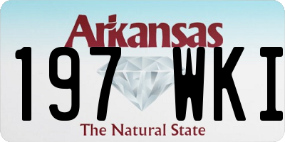 AR license plate 197WKI