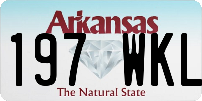AR license plate 197WKL