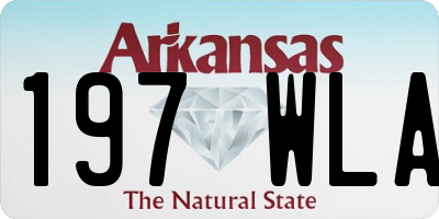 AR license plate 197WLA
