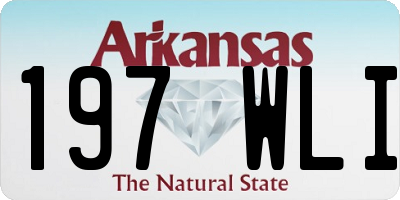 AR license plate 197WLI