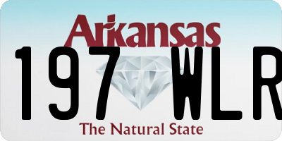 AR license plate 197WLR
