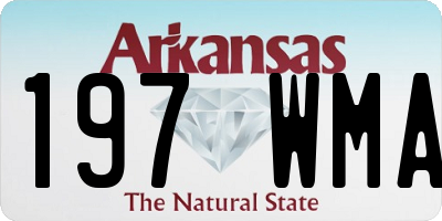 AR license plate 197WMA