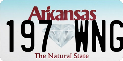 AR license plate 197WNG