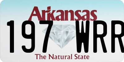 AR license plate 197WRR