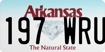 AR license plate 197WRU