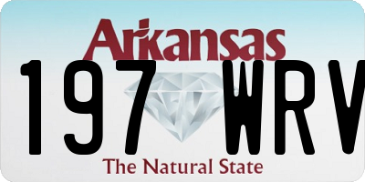 AR license plate 197WRV