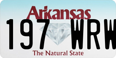 AR license plate 197WRW