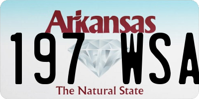 AR license plate 197WSA