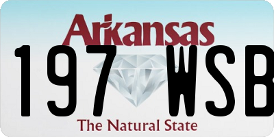AR license plate 197WSB