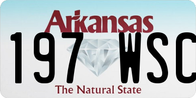 AR license plate 197WSC