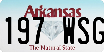 AR license plate 197WSG