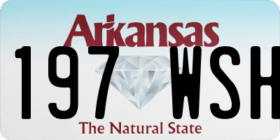 AR license plate 197WSH
