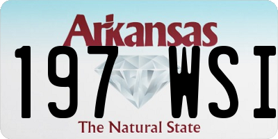 AR license plate 197WSI