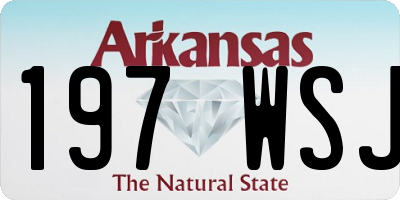 AR license plate 197WSJ