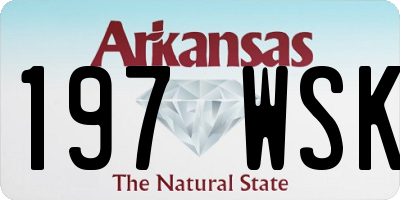 AR license plate 197WSK
